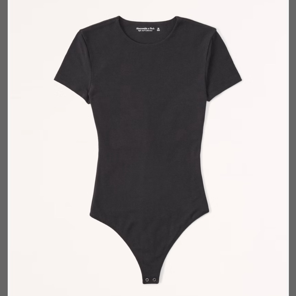 Abercrombie & Fitch Soft Collection Bodysuit, Black, Size Medium